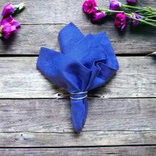 Load image into Gallery viewer, Blue Linen Napkins, Royal Blue Napkins, Blue Napkins, Linen Napkins, Handmade Napkins, Wedding Napkins, Valentine's Day napkins, Luxury linen napkins, Dinner Napkins, Dining napkins, cloth napkins, Napkins, Napkins Set, Table Napkins, Spring linen napkins, party napkins, Flax napkins