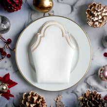 Load image into Gallery viewer, Gold Embroidered Linen Napkins (SET OF 4)