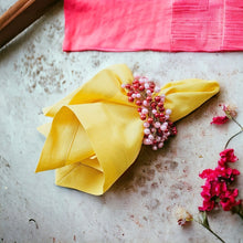 Load image into Gallery viewer, Yellow Linen Napkins, Yellow Napkins, Yellow Wedding Napkins, Linen Napkins, Dinner Napkins, Handmade Napkins, Wedding Napkins, Valentine's Day napkins, Luxury linen napkins, Dining napkins, cloth napkins, Napkins, Napkins Set, Table Napkins, Spring linen napkins, party napkins, Flax napkins