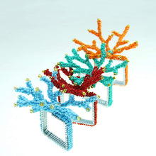 Load image into Gallery viewer, Decorative Serviette Ring Decoration for Wedding Crystal Napkin Rings Crystal Napkin Holders Crystal clear napkin rings corals coral napkin rings coral colorful napkin rings Christmas Decorations beach table decor beach set up beach napkin rings Beach Napkin Holders beach decoration Banquet acrylic napkin rings