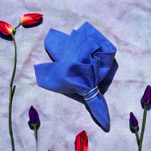 Load image into Gallery viewer, Blue Linen Napkins, Royal Blue Napkins, Blue Napkins, Linen Napkins, Handmade Napkins, Wedding Napkins, Valentine's Day napkins, Luxury linen napkins, Dinner Napkins, Dining napkins, cloth napkins, Napkins, Napkins Set, Table Napkins, Spring linen napkins, party napkins, Flax napkins