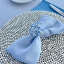 Load image into Gallery viewer, Blue Spring Flower Napkin Rings, Flower Napkin Rings, Handmade Napkin Rings, Beach Napkin Rings, Tropical Napkin Rings, Colourful Napkin Rings, Wedding Napkin Rings, Holiday Napkin Rings, Decorative Serviette Rings, Holiday Napkin Holders, Napkin Ring Buckles, Wedding Decorations, Decorations for Weddings, Dinner Table Rings, Dinner Table Decor, Banquet, Party, Wedding