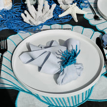 Load image into Gallery viewer, Aqua Teal Coral Napkin Rings, Coral Napkin Rings, Handmade Napkin Rings, Beach Napkin Rings, Tropical Napkin Rings, Nautical Napkin Rings, Beach Napkin Rings, turquoise coral napkin rings, coral,Wedding Decoration, tropical table decor, tropical napkin rings, Tabletop Decor, Party Wedding Set, party, Ornament Table Setting, Napkin Rings Wholesale, Napkin Ring Buckles, napkin decor, coral napkin rings, beach set up, beach decoration, coastal decor