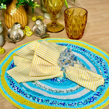 Load image into Gallery viewer, Yellow & Blue Beaded Placemats
