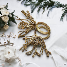 Load image into Gallery viewer, Gold Lego Napkin Rings, Gold Beaded Napkin rings, Gold Napkin Rings, Wedding Napkin Rings, Holiday Napkin Rings, Decorative Serviette Rings, Holiday Napkin Holders, Napkin Ring Buckles, Wedding Decorations, Decorations for Weddings, Dinner Table Rings, Dinner Table Decor, Halloween, Thanksgiving, Banquet, Party, Wedding