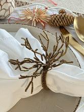 Load image into Gallery viewer, Gold Lego Napkin Rings, Gold Beaded Napkin rings, Gold Napkin Rings, Wedding Napkin Rings, Holiday Napkin Rings, Decorative Serviette Rings, Holiday Napkin Holders, Napkin Ring Buckles, Wedding Decorations, Decorations for Weddings, Dinner Table Rings, Dinner Table Decor, Halloween, Thanksgiving, Banquet, Party, Wedding