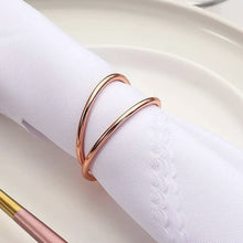 Load image into Gallery viewer, Rose Gold Spiral Napkin Rings, Metal Spiral Napkin Rings, Rose Gold Napkin Rings, Wedding Napkin Rings, Holiday Napkin Rings, Decorative Serviette Rings, Holiday Napkin Holders, Napkin Ring Buckles, Wedding Decorations, Decorations for Weddings, Dinner Table Rings, Dinner Table Decor, Halloween, Thanksgiving, Banquet, Party, Wedding