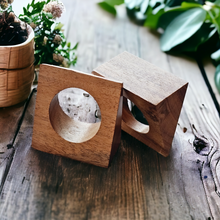 Load image into Gallery viewer, Triangular wooden napkin rings, boho napkin rings, bohemian napkin rings, natural napkin rings, handmade napkin rings, Eco-Friendly Napkin Rings, Fall Napkin Rings, dinner Table Rings, wedding napkin rings, Wedding Decoration, Party Wedding Set, party, classic table decor, Tabletop Decor, Ornament Table Setting, Napkin Ring Buckles, napkin decor, Holiday Napkin rings, Holiday Napkin holders, Dinner Table Decor, Decorative Serviette rings, Decoration for Wedding, classy table decor, party supplies