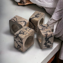 Load image into Gallery viewer, Burned Wooden Napkin Rings, Boho Napkin Rings, Bohemian Napkin Rings, Wedding Napkin Rings, Natural Napkin Holders, Fall Napkin Rings, Holiday Napkin Rings, Decorative Serviette Rings, Holiday Napkin Holders, Napkin Ring Buckles, Wedding Decorations, Decorations for Weddings, Dinner Table Rings, Dinner Table Decor, Halloween, Thanksgiving, Banquet, Party, Wedding