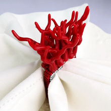 Load image into Gallery viewer, Wedding Decoration, red coral napkin rings, tropical table decor, tropical napkin rings, Tabletop Decor, Party Wedding Set, party, Ornament Table Setting, Napkin Rings Wholesale, Napkin Ring Buckles, napkin decor, Holiday Napkin Ring, Holiday Napkin Holder, Dinner Table Rings, Dinner Table Decor, Decorative Serviette Ring, Decoration for Wedding, coral napkin rings, coral, colorful napkin rings, beach table decor, beach set up, beach napkin rings, beach decoration, nautical napkin rings, coastal decor
