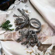 Load image into Gallery viewer, Silver Lego Napkin Rings, Silver Beaded Napkin rings, Silver Napkin Rings, Wedding Napkin Rings, Holiday Napkin Rings, Decorative Serviette Rings, Holiday Napkin Holders, Napkin Ring Buckles, Wedding Decorations, Decorations for Weddings, Dinner Table Rings, Dinner Table Decor, Halloween, Thanksgiving, Banquet, Party, Wedding