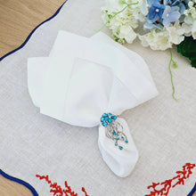 Load image into Gallery viewer, Blue Jellyfish Napkin Ring, Jellyfish Napkin Rings, Jellyfish Napkin Holder, Nautical Napkin Rings, Wedding Napkin Rings, Beach Napkin rings, Tropical napkin rings, Holiday Napkin Rings, Decorative Serviette Rings, Holiday Napkin Holders, Napkin Ring Buckles, Wedding Decorations, Decorations for Weddings, Dinner Table Rings, Dinner Table Decor, Banquet, Party, Wedding