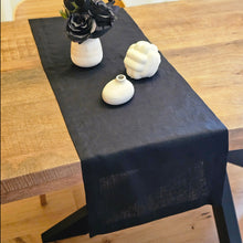Load image into Gallery viewer, Black Linen Table Runner, Black Table Runner, Black Wedding Table Runner, Linen Table Runner, Black Rustic Table Runner, Farmhouse Table Runner, Dinner Table Runner, Handmade Table Runner, Wedding Table Runner, Valentine's Day Table Runner, Luxury linen Table Runner, Dining Table Runner, cloth Table Runner, Table Runner, Spring linen Table Runner, party Table Runner, Flax Table Runner