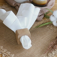Load image into Gallery viewer, Wood Napkin Rings, Boho Napkin Rings, Bohemian Napkin Rings, Wedding Napkin Rings, Natural Napkin Holders, Fall Napkin Rings, Holiday Napkin Rings, Decorative Serviette Rings, Holiday Napkin Holders, Napkin Ring Buckles, Wedding Decorations, Decorations for Weddings, Dinner Table Rings, Dinner Table Decor, Halloween, Thanksgiving, Banquet, Party, Wedding