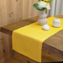 Load image into Gallery viewer, Yellow Linen Table Runner, Yellow Table Runner, Yellow Wedding Table Runner, Linen Table Runner, Yellow Rustic Table Runner, Farmhouse Table Runner, Dinner Table Runner, Handmade Table Runner, Wedding Table Runner, Valentine's Day Table Runner, Luxury linen Table Runner, Dining Table Runner, cloth Table Runner, Table Runner, Spring linen Table Runner, party Table Runner, Flax Table Runner