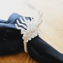 Load image into Gallery viewer, White Coral Napkin Rings, Coral Napkin Rings, Beach Napkin Rings, Tropical Napkin Rings, Nautical Napkin Rings, Handmade Napkin Rings, coral, Wedding Decoration, tropical table decor, tropical napkin rings, Tabletop Decor, Party Wedding Set, party, Ornament Table Setting, Napkin Rings Wholesale, Napkin Ring Buckles, napkin decor, Holiday Napkin Ring, Holiday Napkin Holder, Dinner Table Decor, coral napkin rings, beach table decor, beach set up, beach decoration, coastal decor