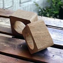 Load image into Gallery viewer, Wood Napkin Rings, Boho Napkin Rings, Bohemian Napkin Rings, Wedding Napkin Rings, Natural Napkin Holders, Fall Napkin Rings, Holiday Napkin Rings, Decorative Serviette Rings, Holiday Napkin Holders, Napkin Ring Buckles, Wedding Decorations, Decorations for Weddings, Dinner Table Rings, Dinner Table Decor, Halloween, Thanksgiving, Banquet, Party, Wedding