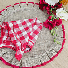 Load image into Gallery viewer, Burlap Placemats, Boho Placemats, Burlap Christmas Placemats, Jute Placemats, Luxury Table Linens, Fine Dining Placemats, Wedding Placemats, Special Occasion Placemats, Dinner Boho Placemats, Wedding Placemats, Party Placemats, Holiday Placemats
