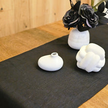 Load image into Gallery viewer, Black Linen Table Runner, Black Table Runner, Black Wedding Table Runner, Linen Table Runner, Black Rustic Table Runner, Farmhouse Table Runner, Dinner Table Runner, Handmade Table Runner, Wedding Table Runner, Valentine's Day Table Runner, Luxury linen Table Runner, Dining Table Runner, cloth Table Runner, Table Runner, Spring linen Table Runner, party Table Runner, Flax Table Runner