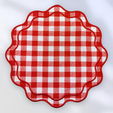 Load image into Gallery viewer, Red Gingham Placemats, Gingham Placemats, Red Gingham, Gingham Christmas Placemats Christmas Placemats, Luxury Table Linens, Fine Dining Placemats, Wedding Gingham Placemats, Special Occasion Placemats, Dinner Gingham Placemats, Wedding Placemats, Party Placemats, Holiday Placemats