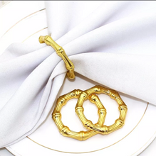 Load image into Gallery viewer, Alloy Bamboo Napkin Rings