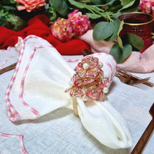 Load image into Gallery viewer, Pink Spring Flower Napkin Rings (4pcs/set)