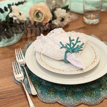 Load image into Gallery viewer, Decorative Serviette Ring Decoration for Wedding Crystal Napkin Rings Crystal Napkin Holders Crystal clear napkin rings corals coral napkin rings coral colorful napkin rings Christmas Decorations beach table decor beach set up beach napkin rings Beach Napkin Holders beach decoration Banquet acrylic napkin rings