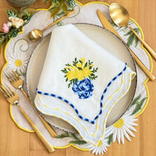 Load image into Gallery viewer, Spring placemats, Flowers, embroidered linen placemats, Floral placemats, Easter placemats, Wedding placemats, Handmade Placemats, Embroidered linen placemats, Embroidered placemats, Colorful placemats, Decorative placemats, Tea table mats, Table mats, Placemats