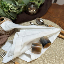 Load image into Gallery viewer, Buffalo horn napkin rings, buffalo horn, buffalo horn made, natural napkin rings, handmade napkin rings boho napkin rings, bohemian napkin rings, Dinner Table Rings, wedding napkin rings, Wedding Decoration, Party Wedding Set, party, classic table decor, Tabletop Decor, Ornament Table Setting, Napkin Ring Buckles, napkin decor, Holiday Napkin Ring, Holiday Napkin Holder, Dinner Table Decor, Decorative Serviette Ring, Decoration for Wedding, classy table decor