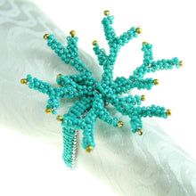 Load image into Gallery viewer, Decorative Serviette Ring Decoration for Wedding Crystal Napkin Rings Crystal Napkin Holders Crystal clear napkin rings corals coral napkin rings coral colorful napkin rings Christmas Decorations beach table decor beach set up beach napkin rings Beach Napkin Holders beach decoration Banquet acrylic napkin rings
