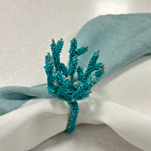 Load image into Gallery viewer, Wedding Decoration, turquoise coral napkin rings, tropical table decor, tropical napkin rings, Tabletop Decor, Party Wedding Set, party, Ornament Table Setting, Napkin Rings Wholesale, Napkin Ring Buckles, napkin decor, Holiday Napkin Ring, Holiday Napkin Holder, Dinner Table Rings, Dinner Table Decor, Decorative Serviette Ring, Decoration for Wedding, coral napkin rings, coral, colorful napkin rings, beach table decor, beach set up, beach napkin rings, beach decoration, nautical napkin rings, coastal decor
