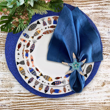 Load image into Gallery viewer, Blue Starfish Napkin Ring, Starfish Napkin Rings, Starfish Napkin Holder, Nautical Napkin Rings, Wedding Napkin Rings, Holiday Napkin Rings, Decorative Serviette Rings, Holiday Napkin Holders, Napkin Ring Buckles, Wedding Decorations, Decorations for Weddings, Dinner Table Rings, Dinner Table Decor, Banquet, Party, Wedding