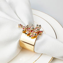 Load image into Gallery viewer, Rhinestones Christmas Tree Napkin Rings (6pcs/set)
