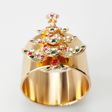 Load image into Gallery viewer, Rhinestones Christmas Tree Napkin Rings (6pcs/set)