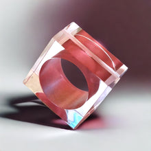 Load image into Gallery viewer, Fuchsia Acrylic napkin rings, Acrylic Napkin Rings, Wedding Napkin Rings, Beach Napkin Rings, Holiday Napkin Rings, Crystal Napkin rings, Decorative Serviette Rings, Holiday Napkin Holders, Napkin Ring Buckles, Wedding Decorations, Decorations for Weddings, Dinner Table Rings, Dinner Table Decor, Halloween, Thanksgiving, Banquet, Party, Wedding