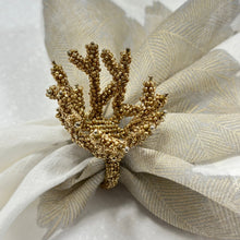 Load image into Gallery viewer, Wedding Decoration, gold coral napkin rings, tropical table decor, tropical napkin rings, Tabletop Decor, Party Wedding Set, party, Ornament Table Setting, Napkin Rings Wholesale, Napkin Ring Buckles, napkin decor, Holiday Napkin Ring, Holiday Napkin Holder, Dinner Table Rings, Dinner Table Decor, Decorative Serviette Ring, Decoration for Wedding, coral napkin rings, coral, colorful napkin rings, beach table decor, beach set up, beach napkin rings, beach decoration, nautical napkin rings, coastal decor