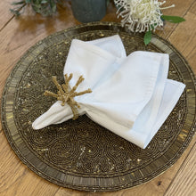 Load image into Gallery viewer, Gold Coral Napkin Rings, Coral Napkin Rings, Coral Napkin Holder, Beaded Napkin Rings