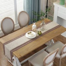 Load image into Gallery viewer, Rustic Table Runner Hemstitched Embroidery Farmhouse Table Runners