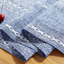 Load image into Gallery viewer, Rustic Table Runner Hemstitched Embroidery Farmhouse Table Runners