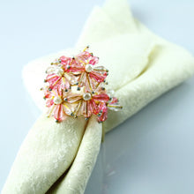 Load image into Gallery viewer, Pink Spring Flower Napkin Rings (4pcs/set)