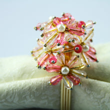 Load image into Gallery viewer, Pink Spring Flower Napkin Rings (4pcs/set)