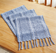 Load image into Gallery viewer, Rustic Table Runner Hemstitched Embroidery Farmhouse Table Runners
