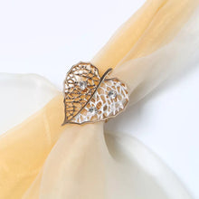 Load image into Gallery viewer, Heart Leaf Napkin Rings (4pcs/set)