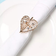 Load image into Gallery viewer, Heart Leaf Napkin Rings (4pcs/set)