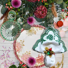 Load image into Gallery viewer, Green Embroidered Linen Napkins, Green Lace Napkins, Linen Napkins, Dinner Napkins, Wedding Napkins, Party Napkins, Holiday Napkins, Christmas Linen Napkins, Luxury Table Linens, Premium Linen Napkins, Fine Dining Linen Napkins, Dining Linen Napkins, Wedding Linen Napkins, Special Occasion Napkins, Everyday Use Linen Napkins,High-quality linen napkins, Sustainable dining essentials, Elegant table decor