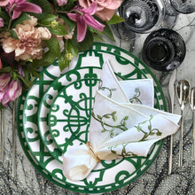 Load image into Gallery viewer, Green Leaves Embroidered Linen Napkins, Green Leaves Napkins, Linen Napkins, Dinner Napkins, Wedding Napkins, Party Napkins, Holiday Napkins, Christmas Linen Napkins, Luxury Table Linens, Premium Linen Napkins, Fine Dining Linen Napkins, Dining Linen Napkins, Wedding Linen Napkins, Special Occasion Napkins, Everyday Use Linen Napkins,High-quality linen napkins, Sustainable dining essentials, Elegant table decor