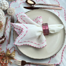 Load image into Gallery viewer, Fuchsia Acrylic napkin rings, Acrylic Napkin Rings, Wedding Napkin Rings, Beach Napkin Rings, Holiday Napkin Rings, Crystal Napkin rings, Decorative Serviette Rings, Holiday Napkin Holders, Napkin Ring Buckles, Wedding Decorations, Decorations for Weddings, Dinner Table Rings, Dinner Table Decor, Halloween, Thanksgiving, Banquet, Party, Wedding