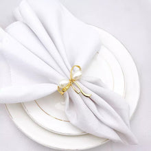 Load image into Gallery viewer, Pearl Bow Napkin Rings (4pcs/set)