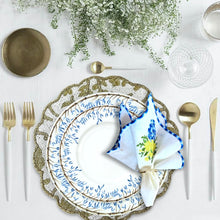 Load image into Gallery viewer, Yellow Flowers Embroidered Linen Napkins, Yellow Flowers Napkins, Yellow Flowers Embroidery, Spring Napkins, Linen Napkins, Dinner Napkins, Wedding Napkins, Party Napkins, Holiday Napkins, Premium linen napkins, Luxury table linens, Sustainable dining essentials, Elegant table decor, High-quality linen napkins, Customizable napkin sets, Wedding linen napkins, Fine dining linen napkins, Everyday use linen napkins, Special occasion napkins