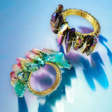 Load image into Gallery viewer, Colourful Stone Napkin Rings, Gemstone Napkin Rings, Handmade Napkin Rings, Colorful Napkin Rings, Baby Shower Napkin Rings, Wedding Napkin Rings, Wedding Decoration, Decoration for Wedding, Tabletop Decor, Party Wedding Set, party, Ornament Table Setting, Napkin Rings Wholesale, Napkin Ring Buckles, napkin decor, Holiday Napkin Ring, Holiday Napkin Holder, Dinner Table Rings, Dinner Table Decor, Decorative Serviette Ring